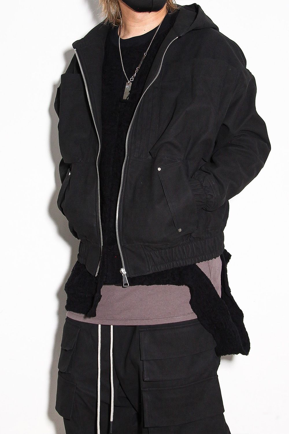 フーディーブルゾン / HOODED BLOUSON / ブラック / ag-12011