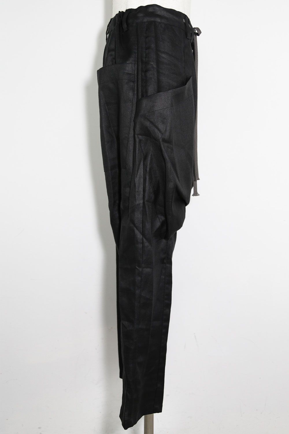 ヘリンボーンサルエルワイドパンツ / Heringbone Sarouel Wide Pants / ブラック / ag-9033