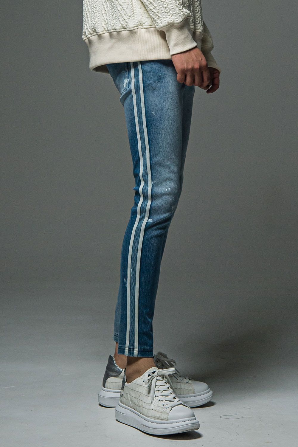 【人気継続商品】EX denim jersey BLINDLINE PT / ライトインディゴ