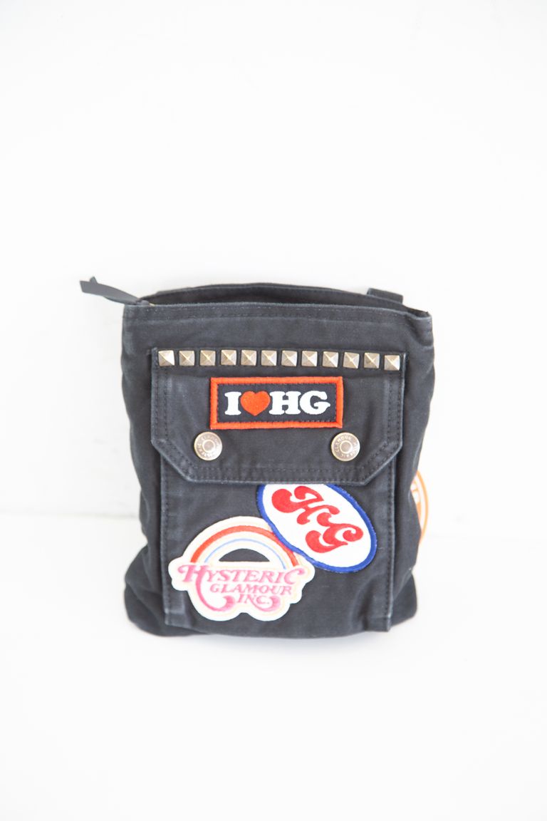 HYSTERIC GLAMOUR - PATCH SCRATCH サコッシュ / ブラック | Tempt
