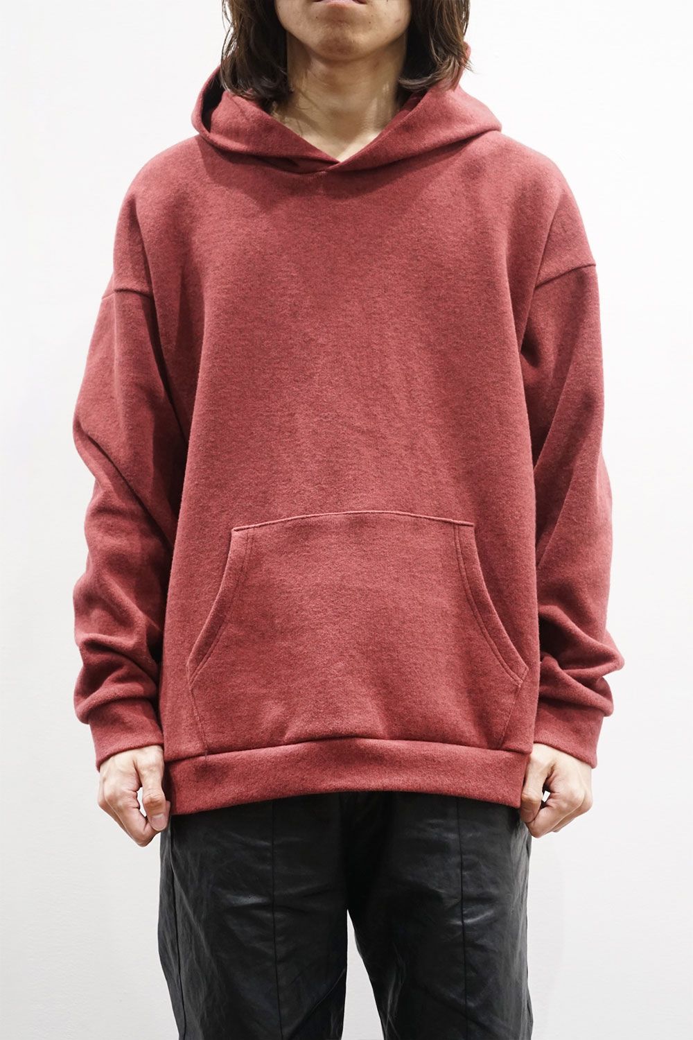 cotton/wool jersey hoodie