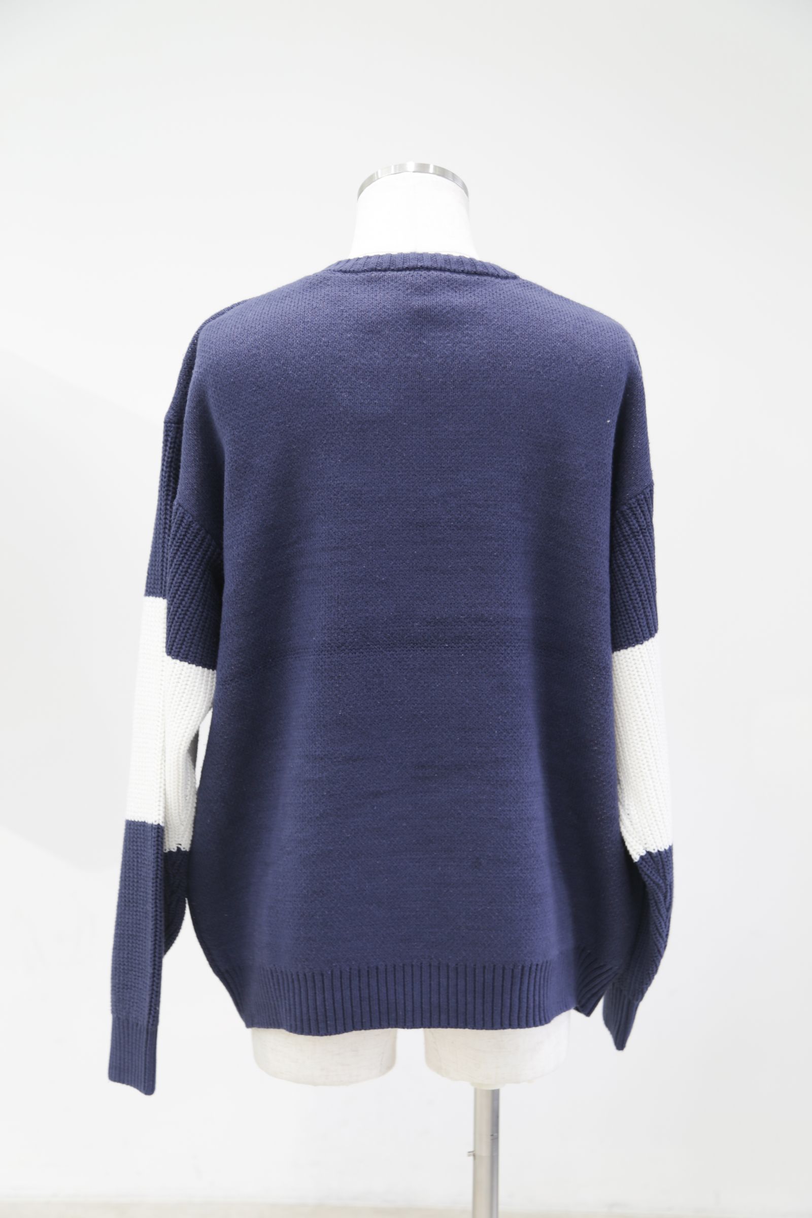 トップス X-girl エックスガール BICOLOR OVAL LOGO JACQUARD KNIT TOP / ブラック 返品交換不可 X-girl - ［ラスト1点］BICOLOR OVAL LOGO JACQUARD KNIT TOP