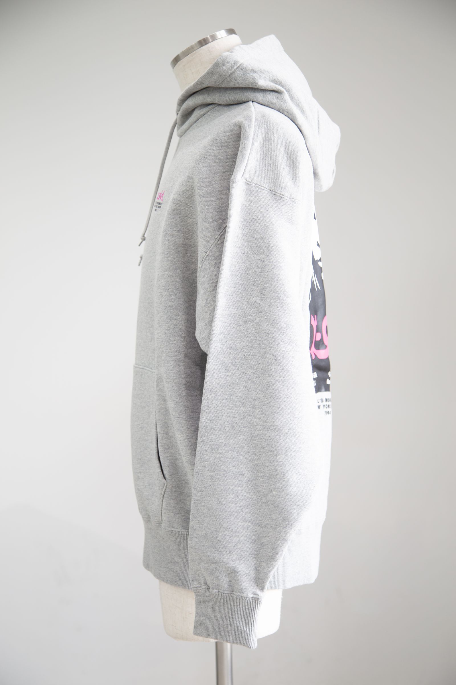 X-girl - X-girl FACE POSTER SWEAT HOODIE / アッシュ | Tempt