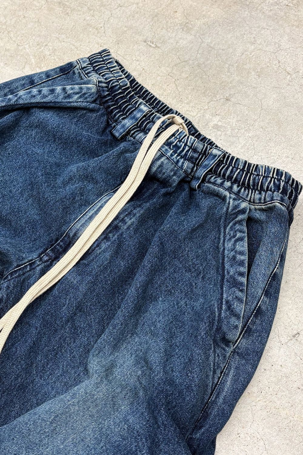 デニムタックスリムバギーパンツ / Denim Tuck Slim Baggy Pants / ブルー / ag-8060