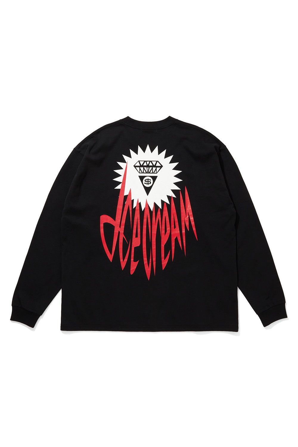 【ICECREAM】 COTTON LS T-SHIRT RUNNING DOG / ブラック