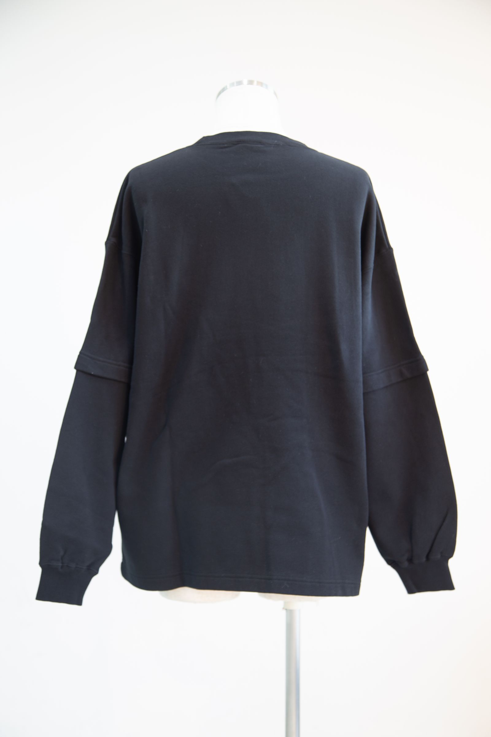 X-girl - PLUMP LOGO LAYERED SWEAT TOP / ブラック | Tempt