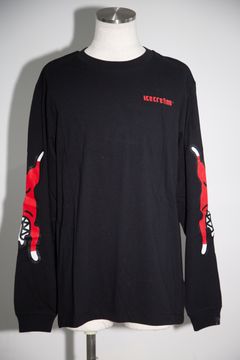 【ICECREAM】RUNNING DOG L/S T-SHIRT / ブラック