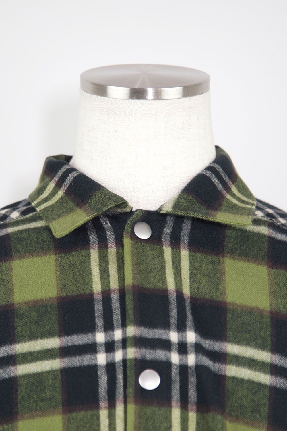 オーバーサイズチェックシャツ / OverSized Check Shirts / カーキ