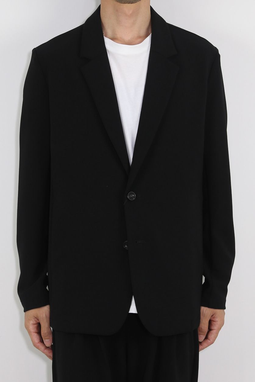 PE STRETCH DOUBLE CLOTH 2B JACKET / ブラック