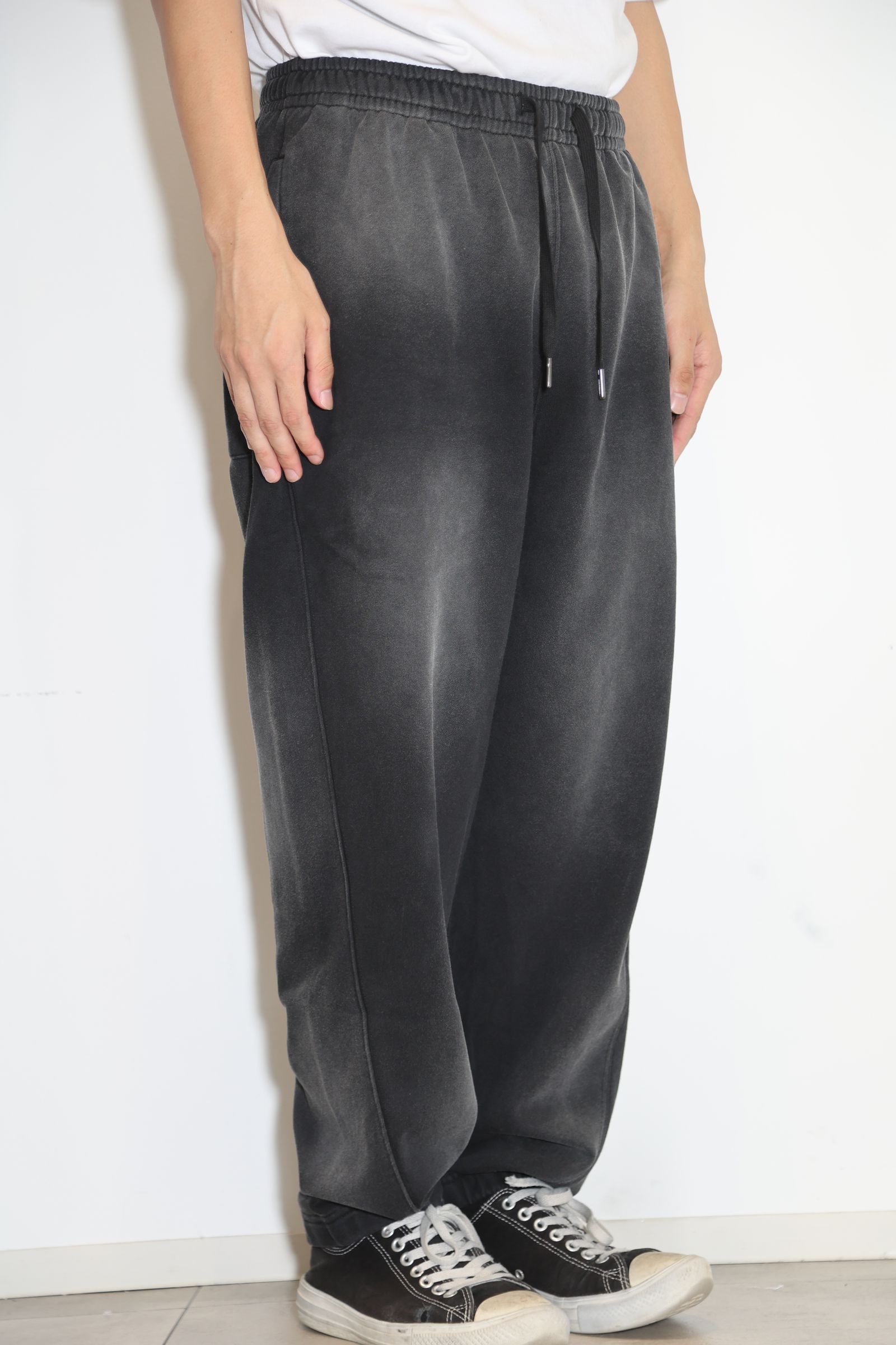 GARMENT DYED SWEATPANTS / ブラック
