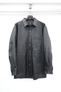 Leather Shirt Jacket / ブラック