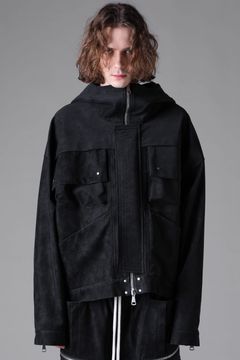 Vegan Leather Hoodie Blouson