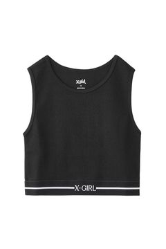 LOGO AND STRIPE TANK TOP / ブラック