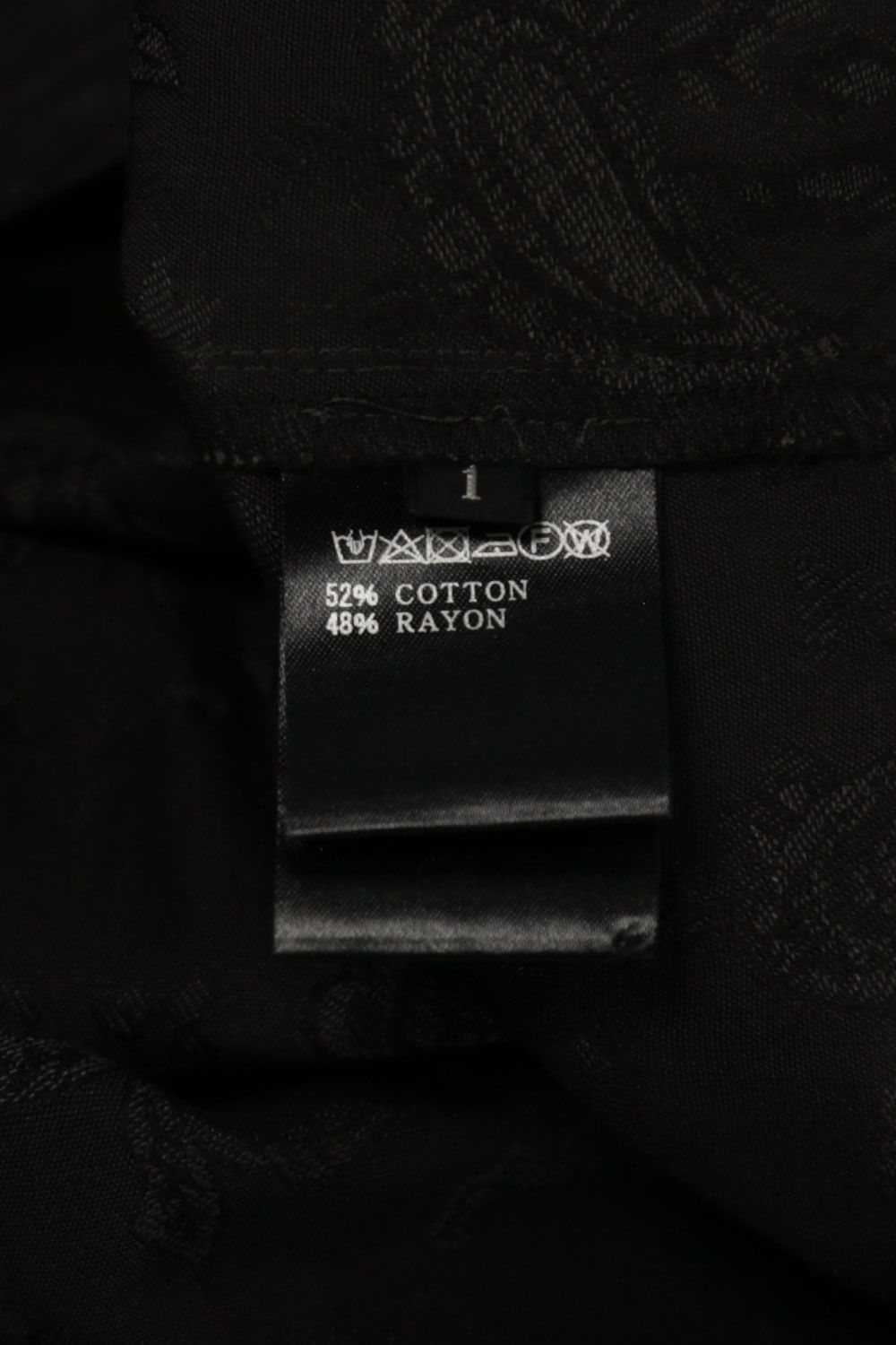 ペイズリー柄ハーフスリーブシャツ / Paisley Front Zip Harf Sleeve Shirts / ブラック / ag-9060-1