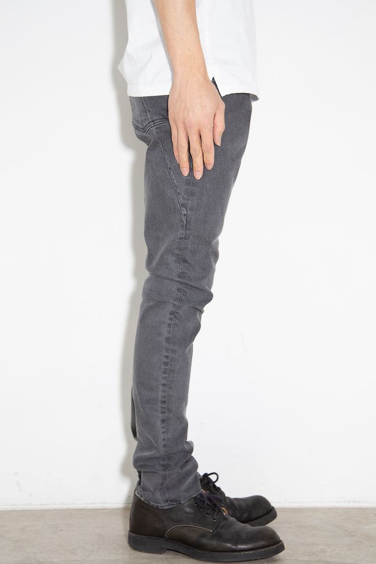 SUPIMA CO STRETCH DENIM SLIM CURVE JEANS / ダークグレー