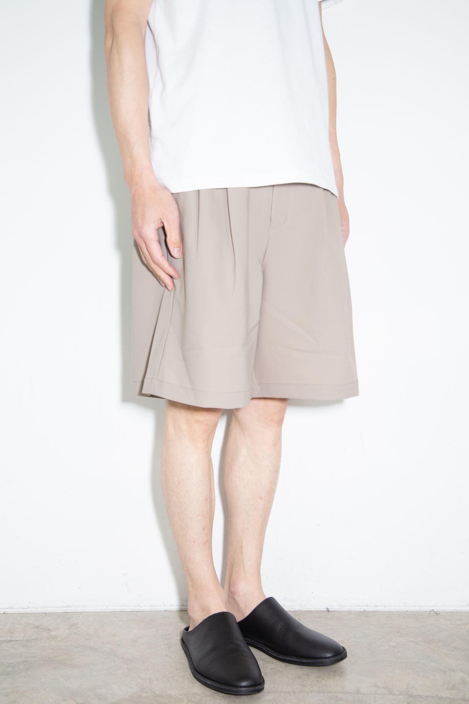 [ラスト1点 サイズ2] PE CONPACT TWILL BELTED SHORTS / ベージュ