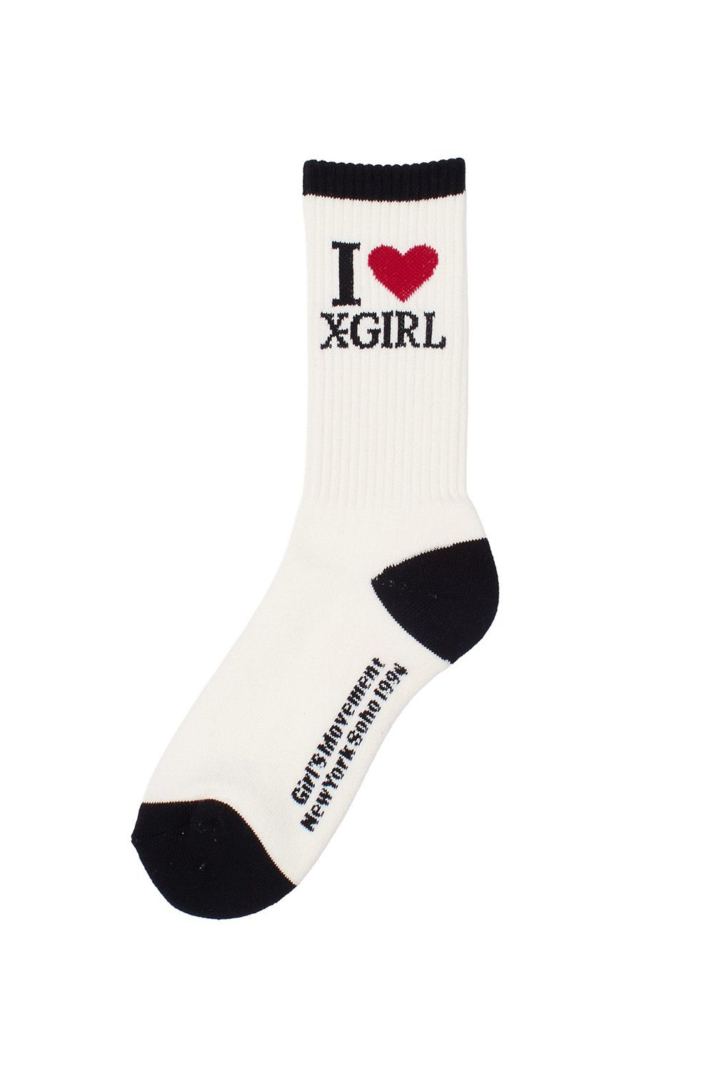 I LOVE X-GIRL RIBBED SOCKS