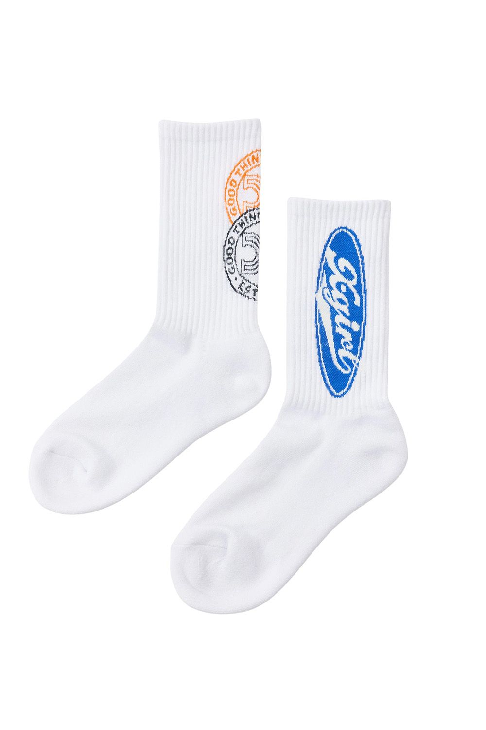 MIX LOGO JACQUARD RIB SOCKS -