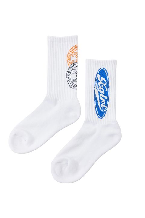 MIX LOGO JACQUARD RIB SOCKS -