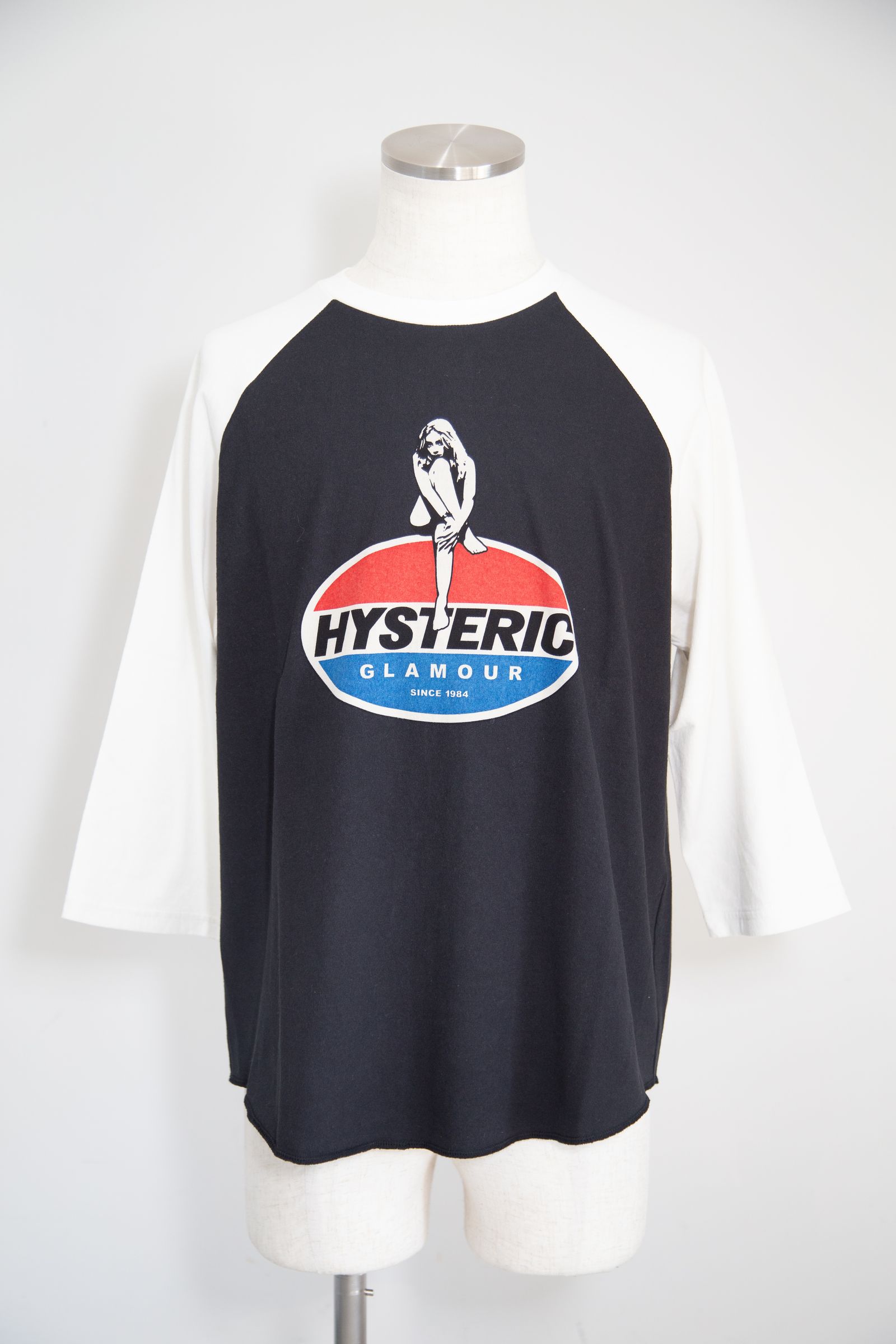 HYSTERIC GLAMOUR - GIRL ON THE TOP 七分袖Tシャツ / ブラック | Tempt