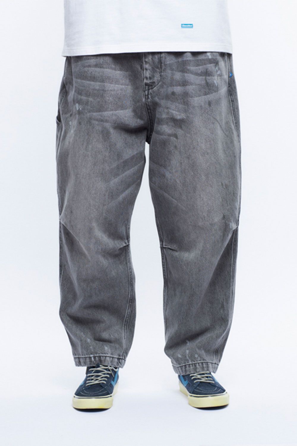 DENIM PAINTER SARROUEL PANTS / グレー