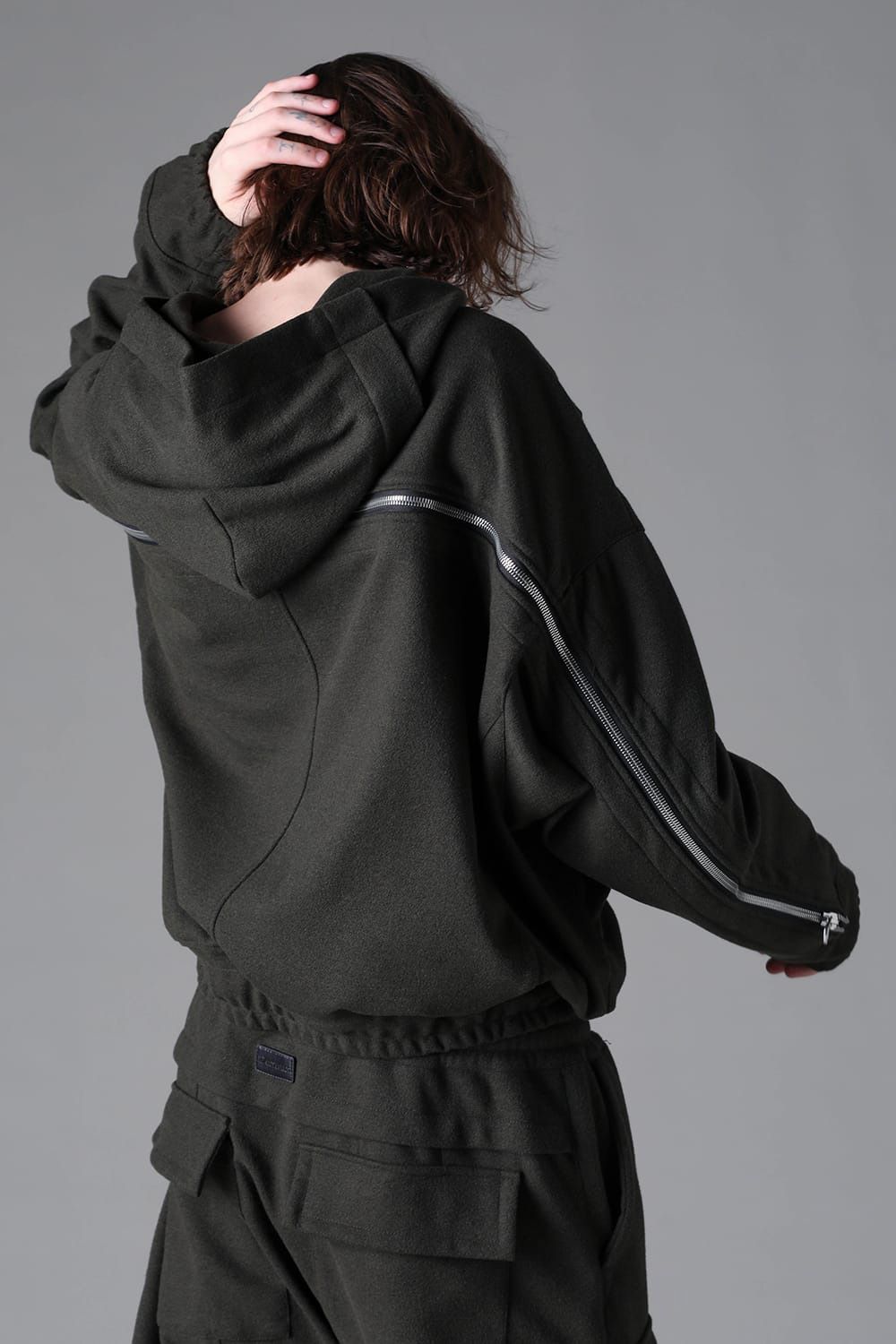 Knit Jersey Zip Hoodie Blouson