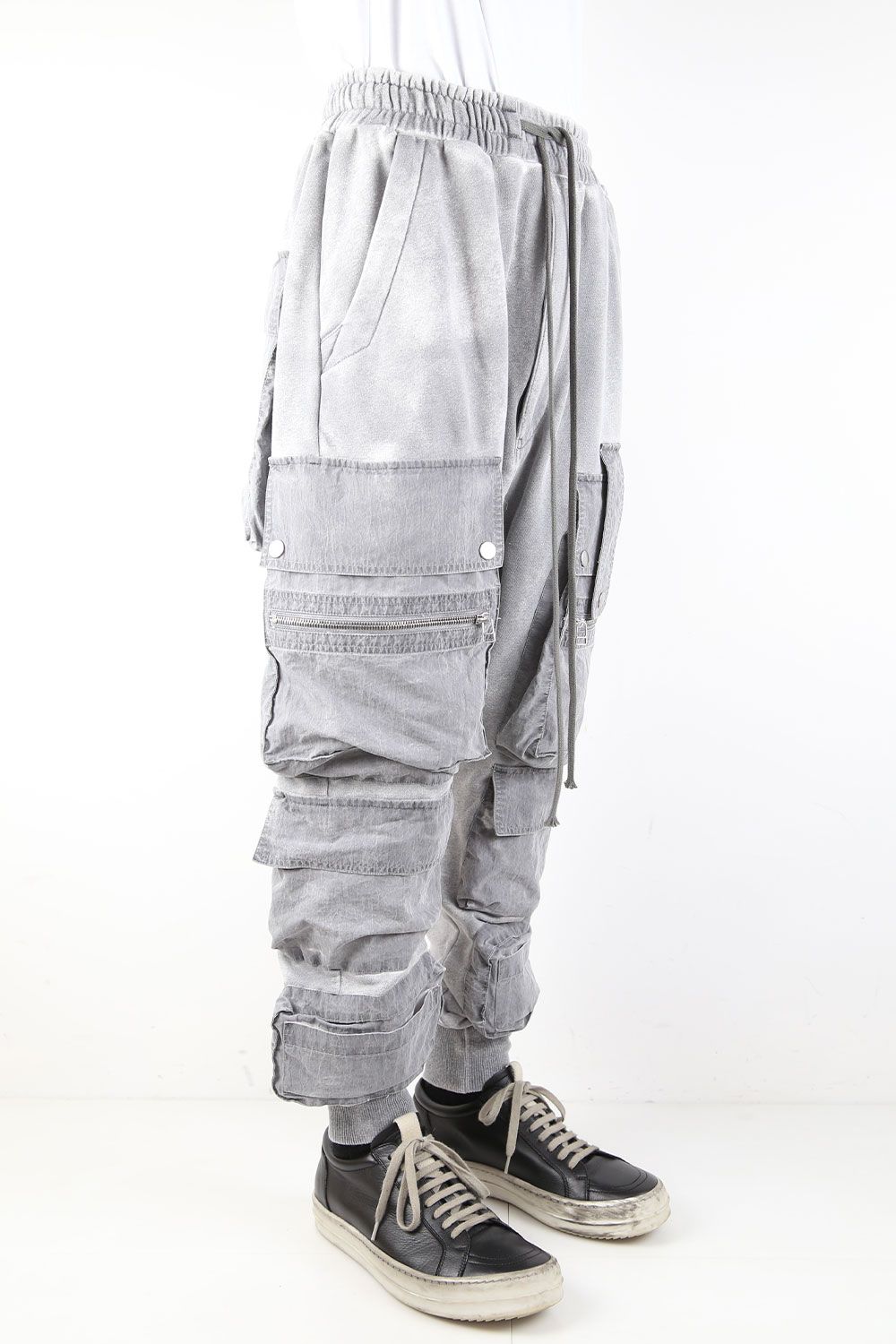 ダストダイミリタリーサルエルロングパンツ / DUSTDYED MILITARY SAROUEL LONG PANTS / グレー