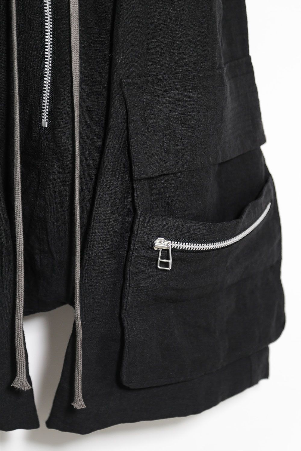 リネンカーゴショーツ / Cargo Shorts / ブラック / ag-9022-1