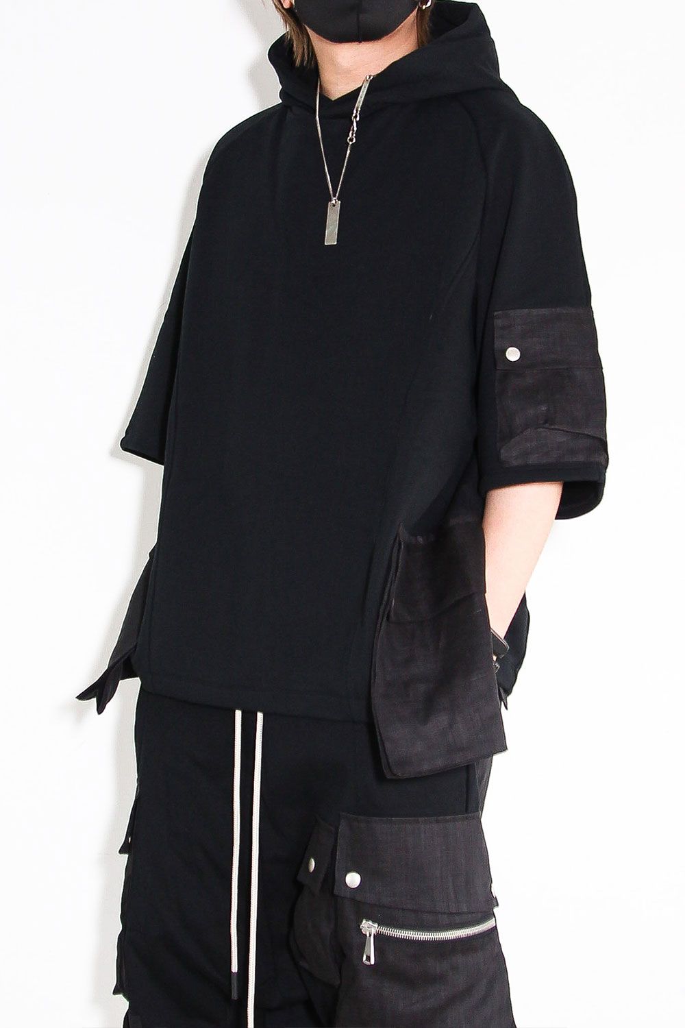 A.F ARTEFACT コンビ　スウェットパーカー A.F ARTEFACT - リネンコンビスウェットフーディー / Linen