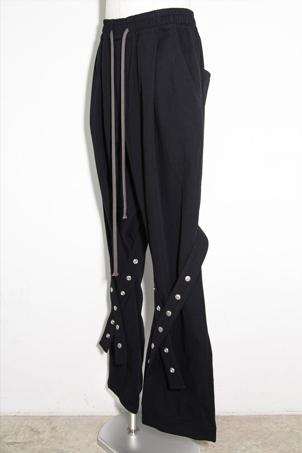 コットンリネンベルトワイドパンツ / Belt Parts Long Pants / ブラック / ag-9094-2