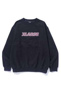 CHENILLE STANDARD LOGO CREWNECK SWEATSHIRT / ブラック