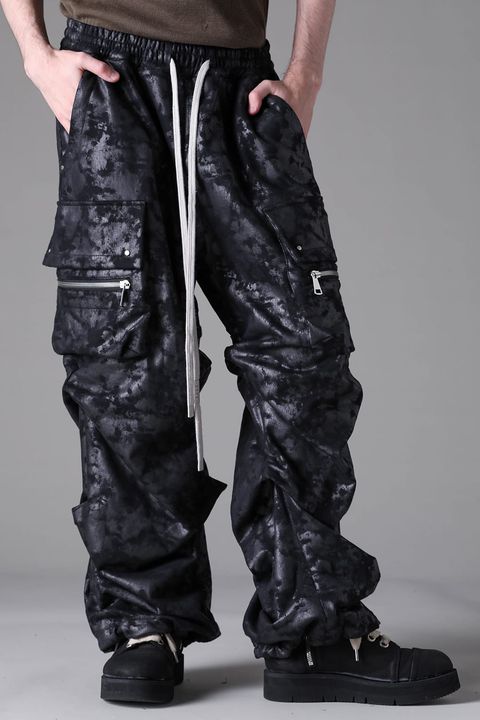 Sweat Cargo Tuck Wide Pants / ブラック