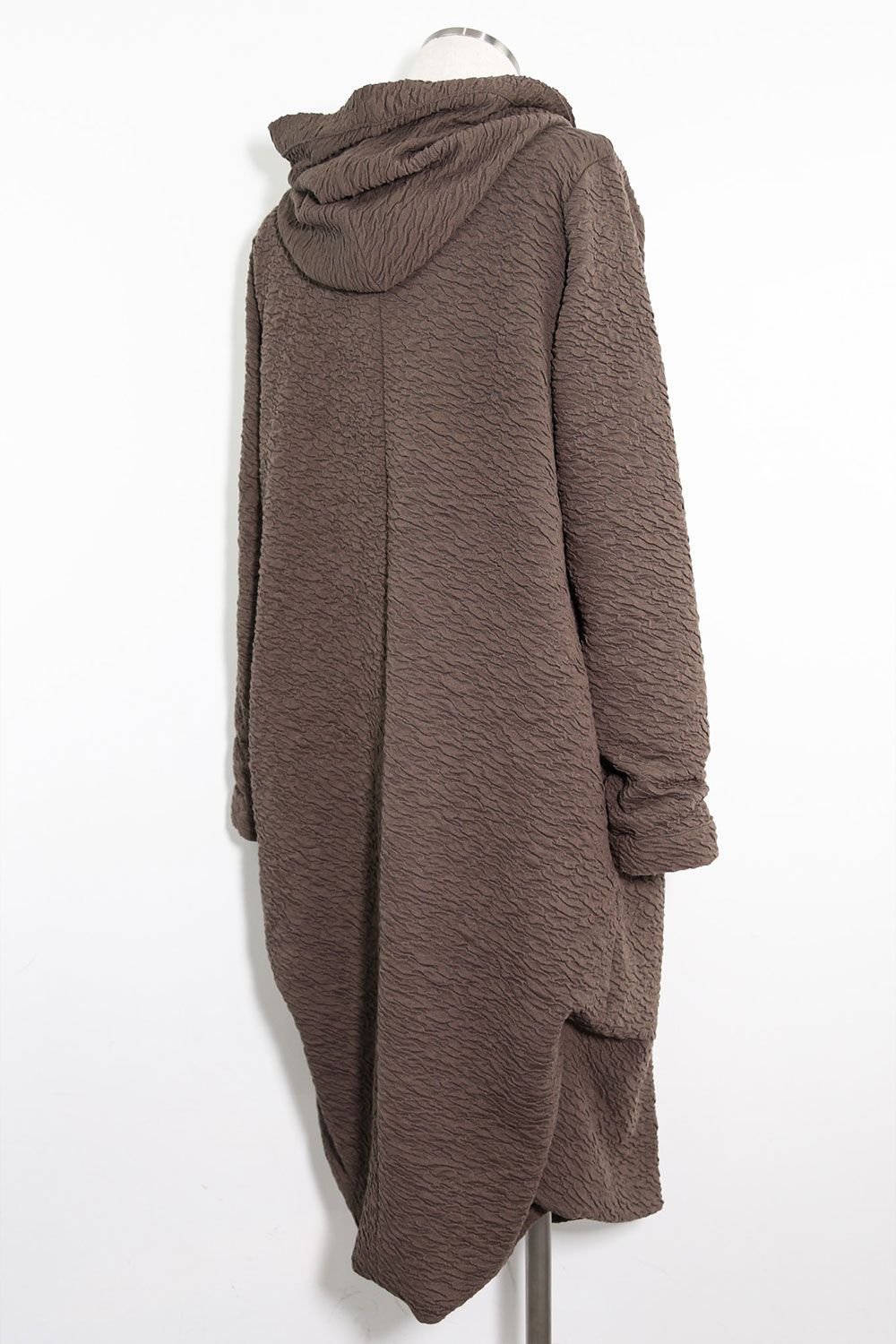［ラスト1点 サイズ3］LONG CARDIGAN 223-304 / シボ加工ロングカーディガン / ベージュ
