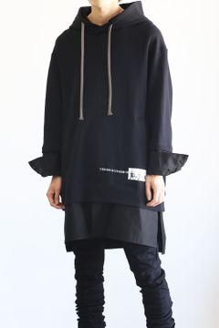 Layered Hoodie Pullover / ブラック