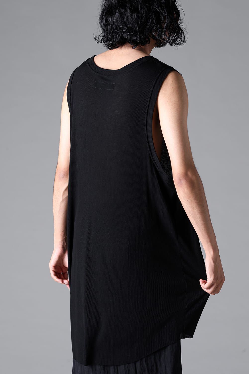 RIB LONG TANK TOP / グレー