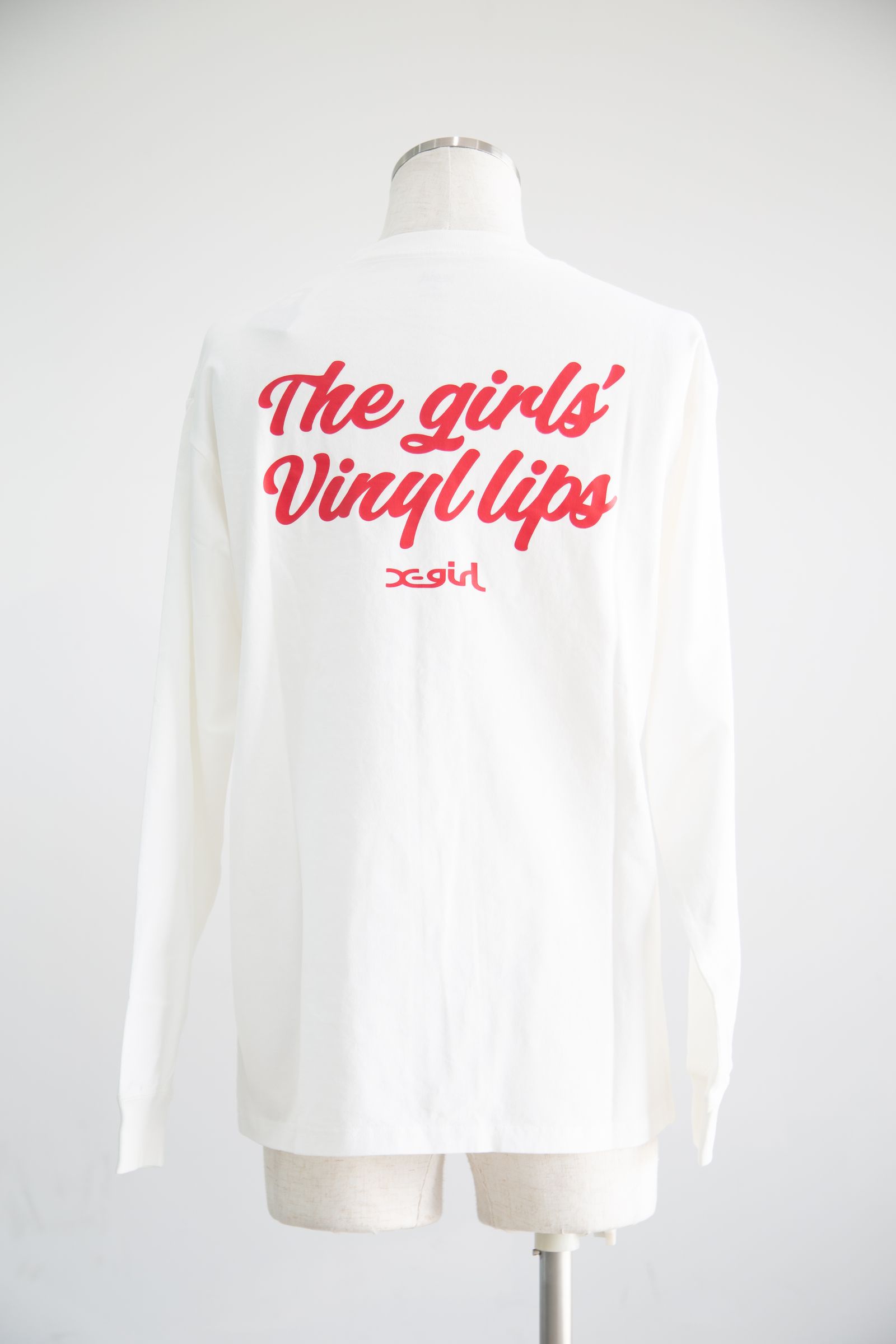 X-girl - [ラスト1点 サイズS] VINYL LIP FACE L/S TEE
