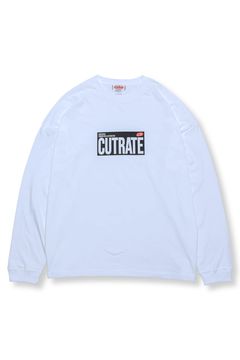 [ラスト1点 サイズM] CUTRATE BOX LOGO L/S TEE / ホワイト