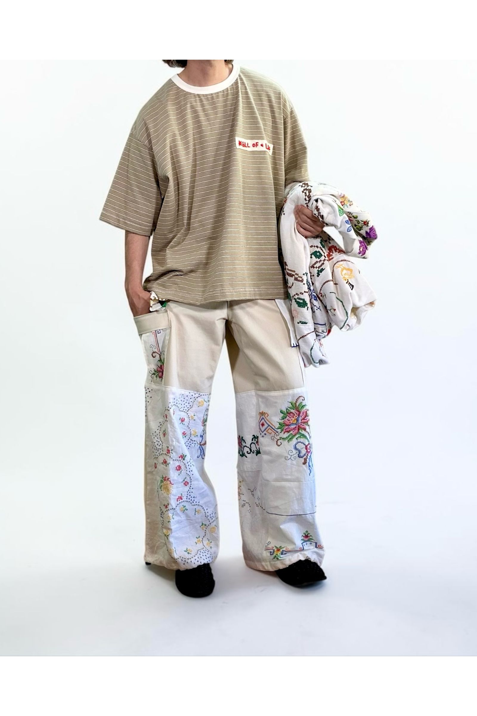 ECHOES-TEE  / エコーズTシャツ : ボーダーTシャツ - BEIGE
