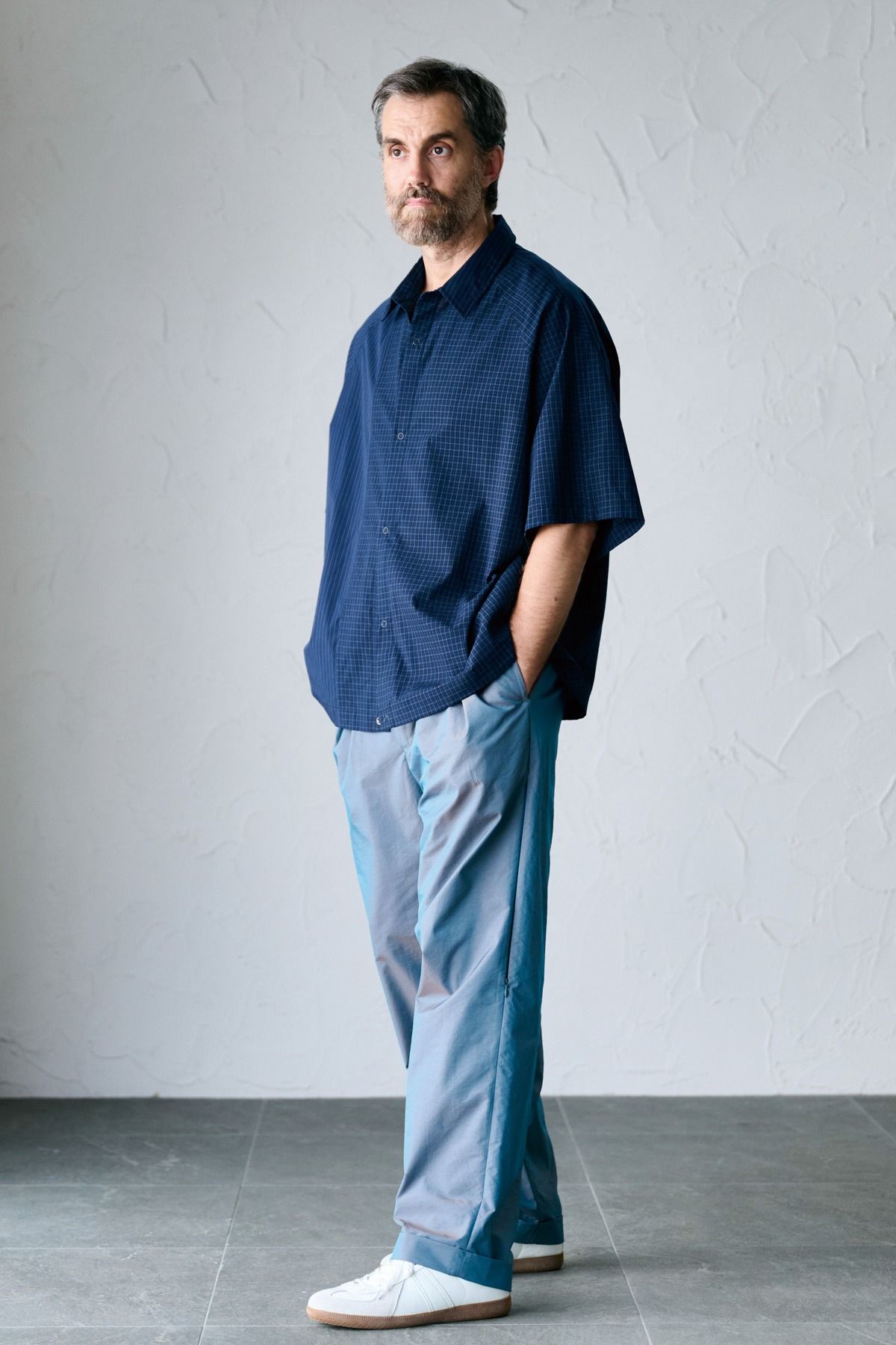BURROUGHS / CRAZY SS SHIRT 半袖シャツ - NAVY