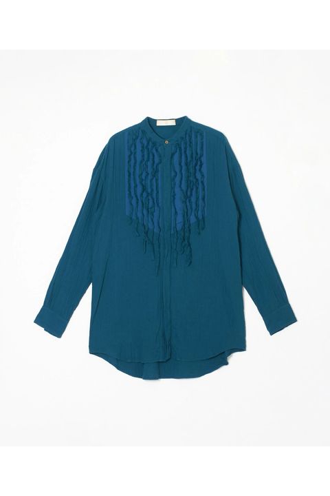 Gauze dress shirt / ガーゼドレスシャツ - BLUE