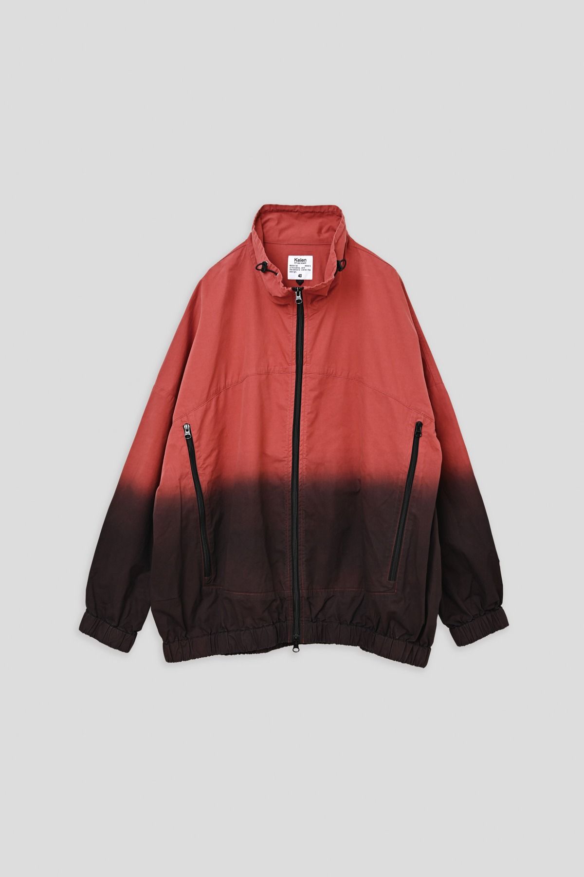 VILLON / STEP DYEING JACKET グラデーション染めトラックジャケット - TERACOTTA