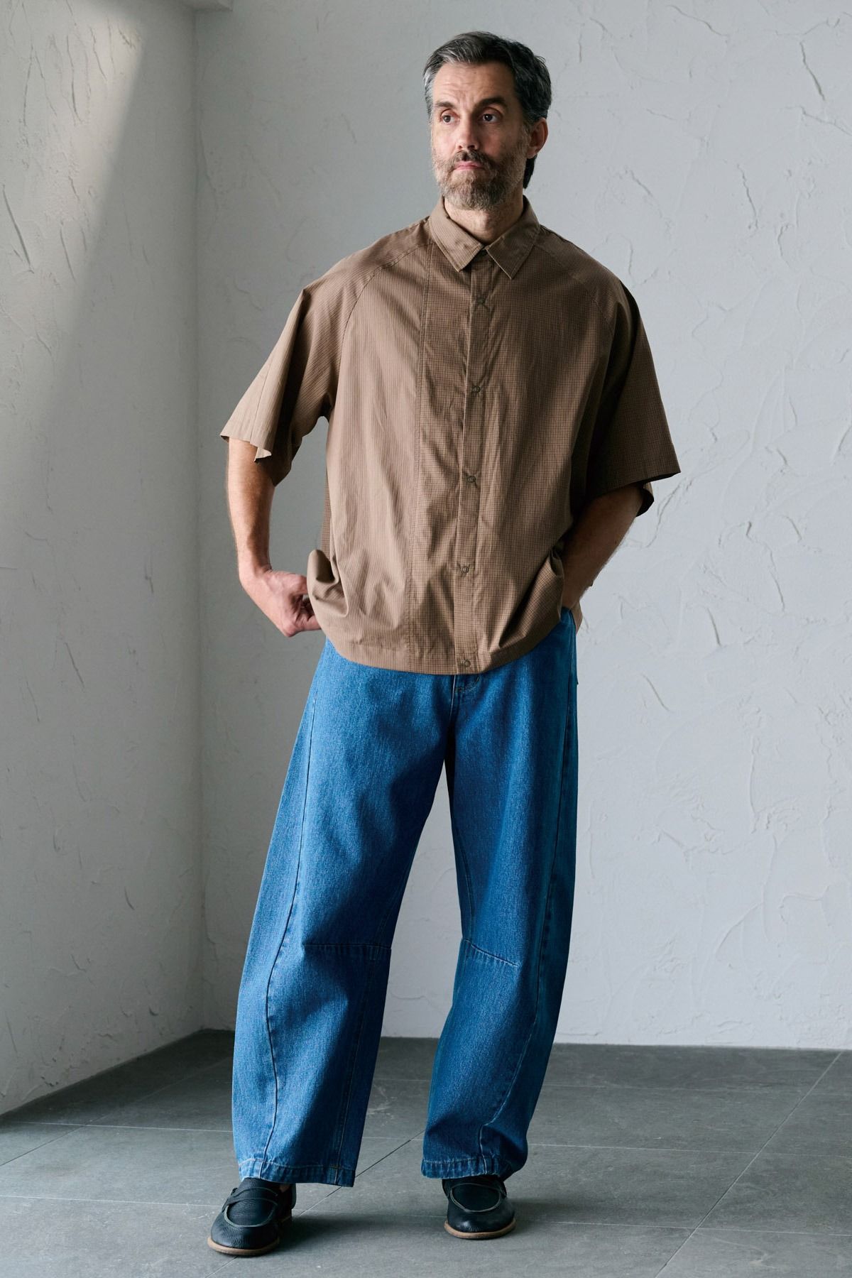 BURROUGHS / CRAZY SS SHIRT 半袖シャツ - BROWN
