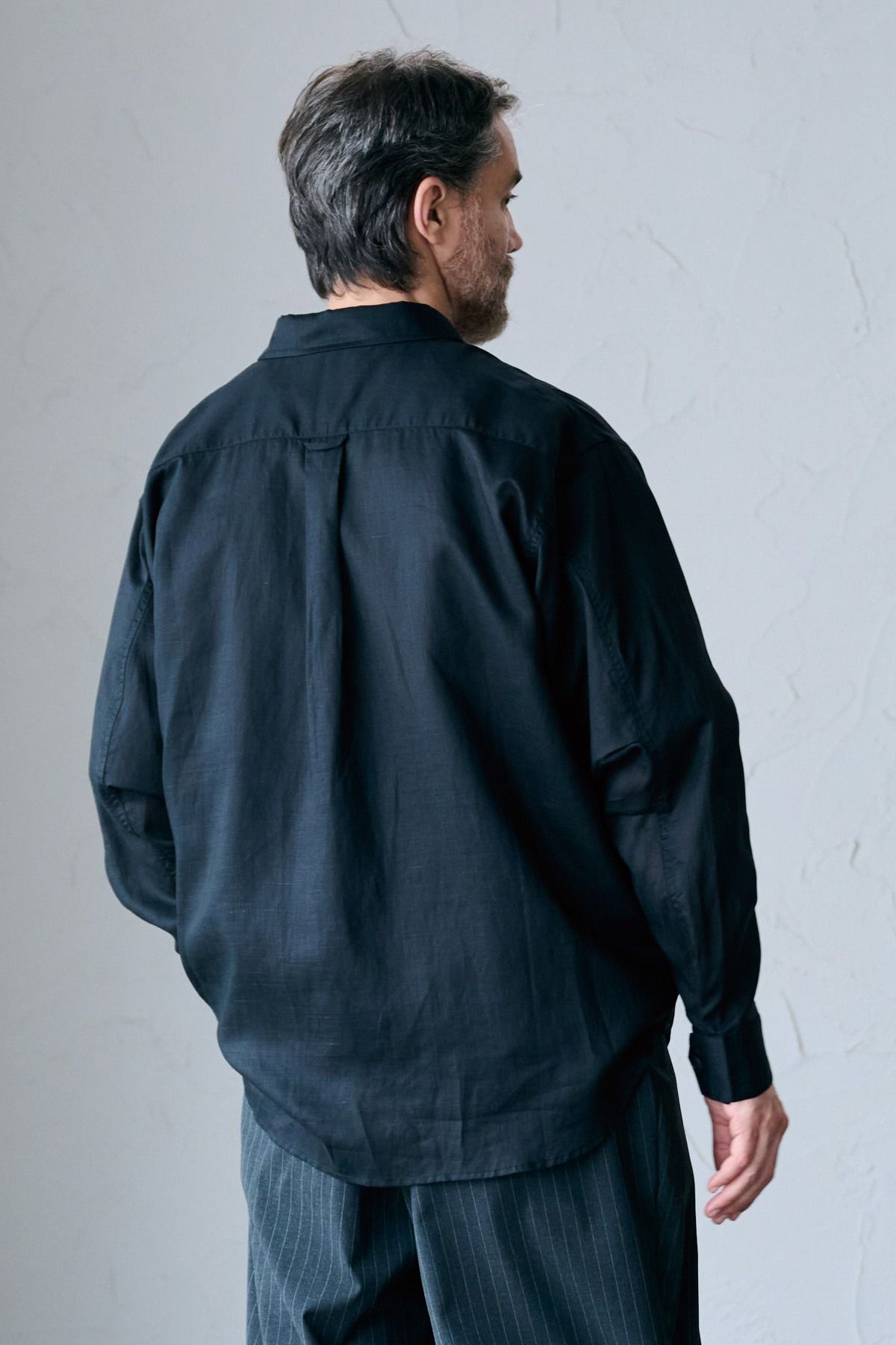 FRIESZ / LINEN LS SHIRT リネン長袖シャツ - BLACK