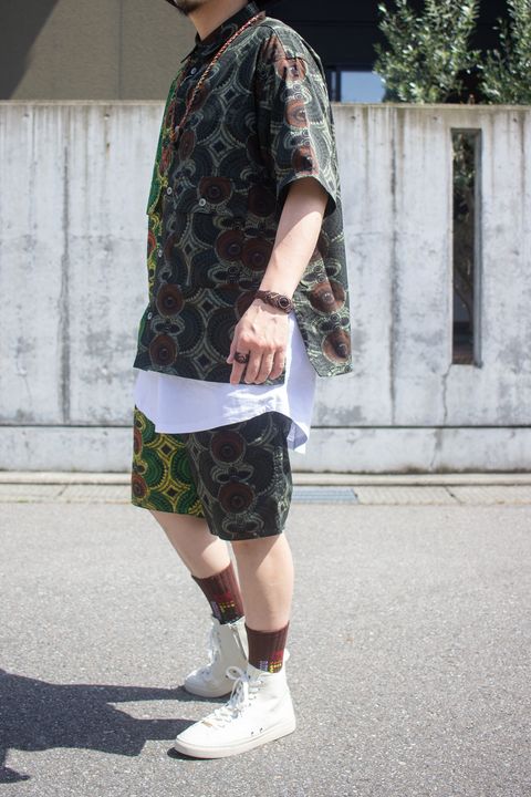 夏のセットアップスタイル『VOO + tomoshibi + BILLY BUDDUSKY + FOOT INDUSTRY + Dr,Ray』