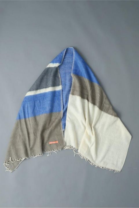 DESIGN COLOR STOLE / デザインカラーストール "WASH" - SAXE BLUE
