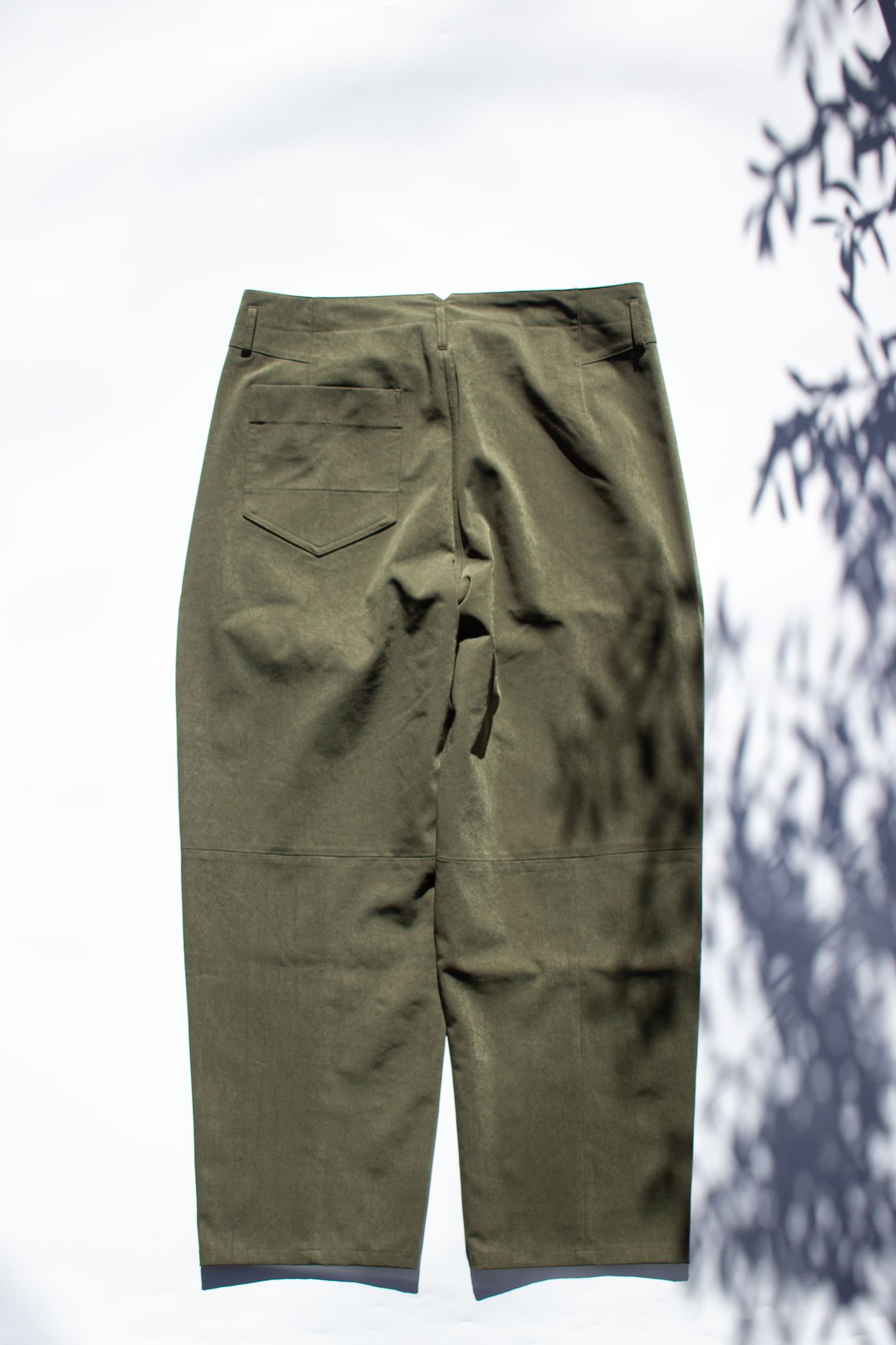 VEAGAN SUEDE TROUSERS  / ヴィーガンスエードトラウザーズ "MCADAM" - KHAKI