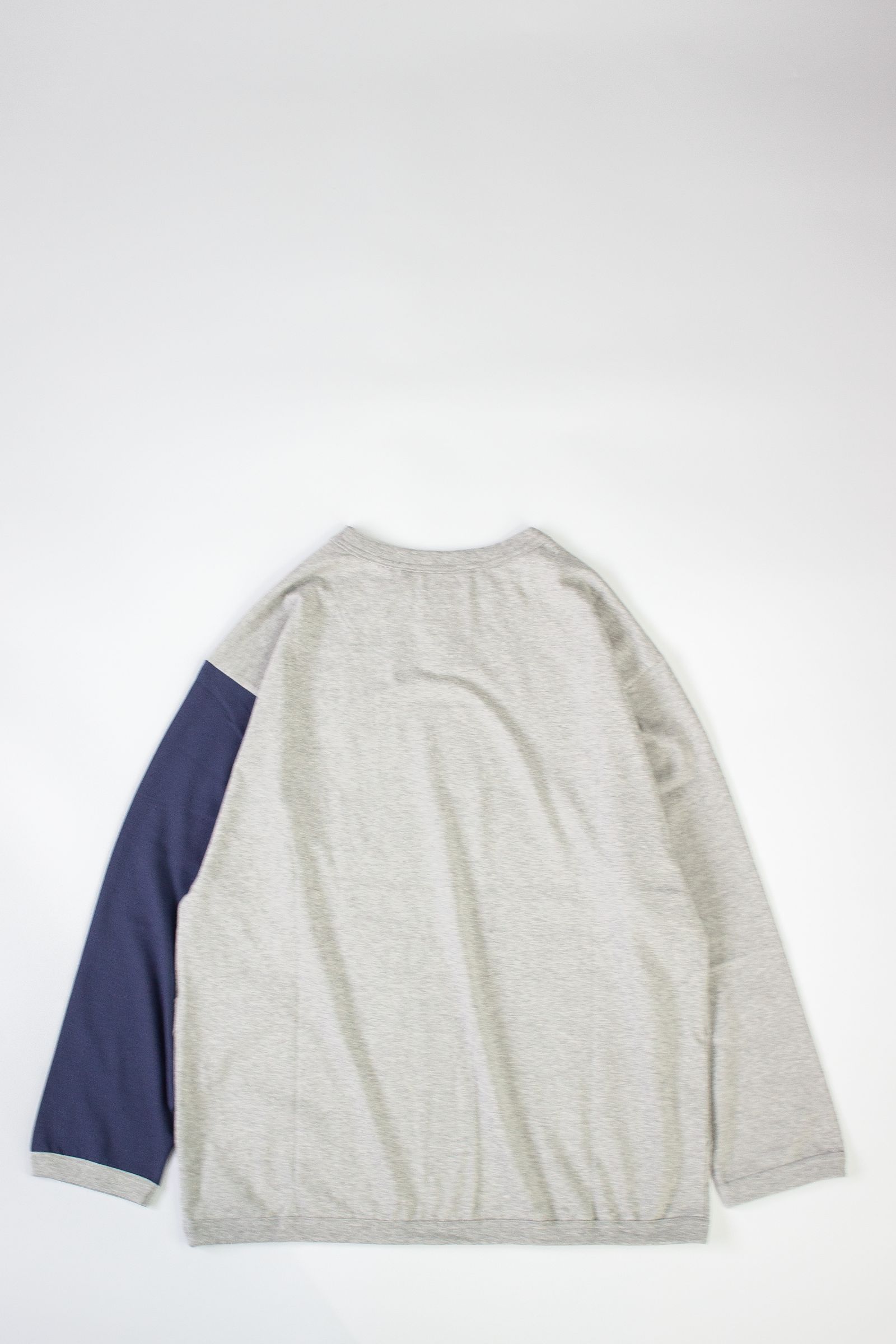 BI COLOR SLEEVE TOP / バイカラースリーブトップ "NAGEL" - GRAY