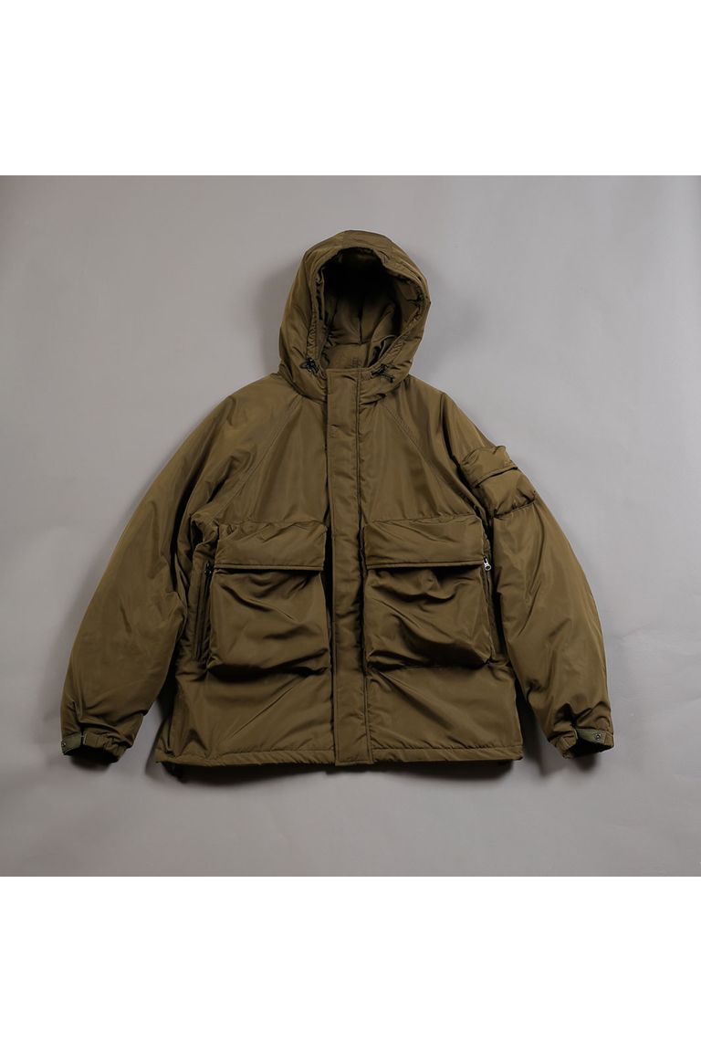 kelen - 中綿ジャケット : BIG POCKET HOODED PUFF JACKET 