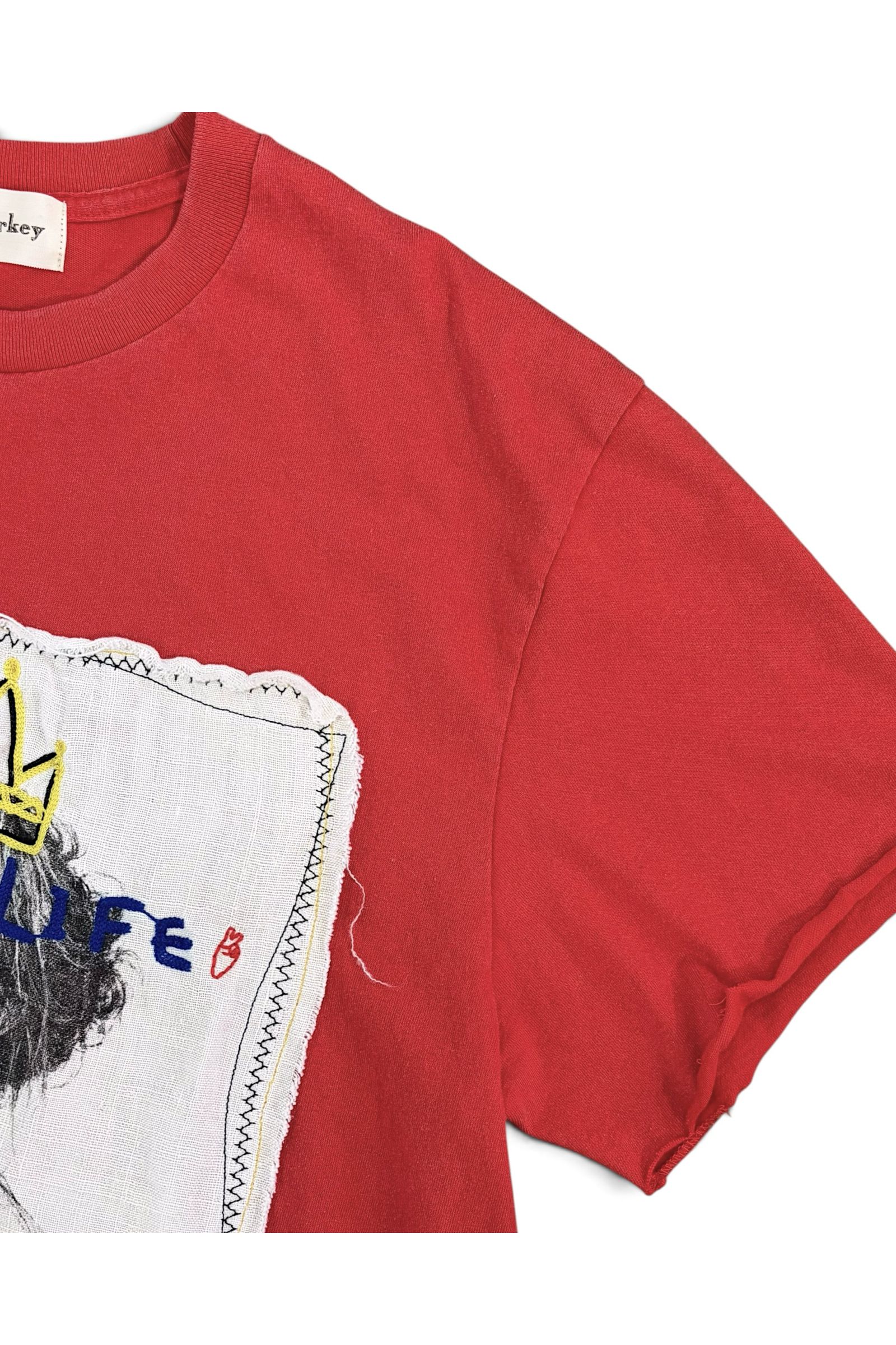 HELL OF A LIFE-TEE / ヘル オブ ア ライフ Tシャツ : 刺繍デザインTシャツ - RED