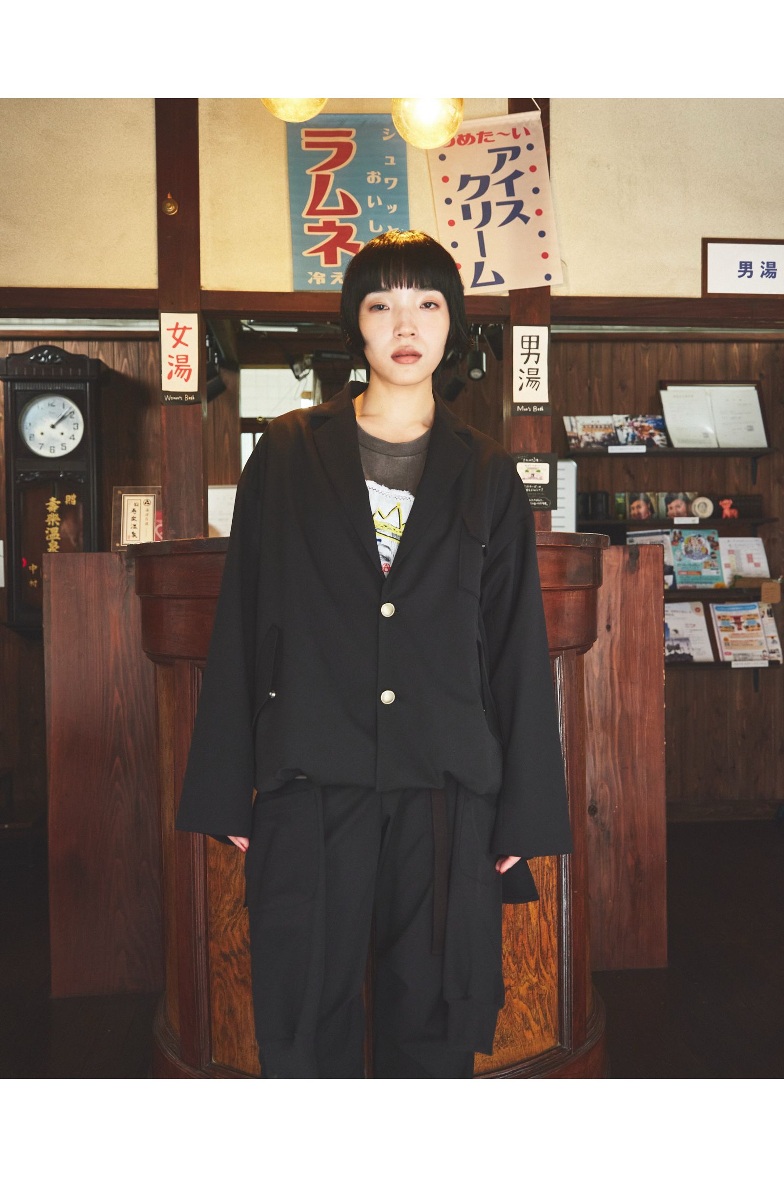 UTILITY FORMAL-JK / ユーティリティフォーマルジャケット : ラペルドジャケット - BLACK